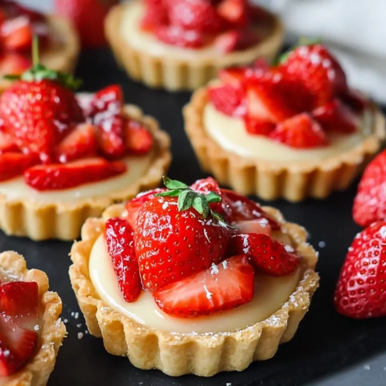 Mini tartelettes à la crème pâtissière aux fraises
