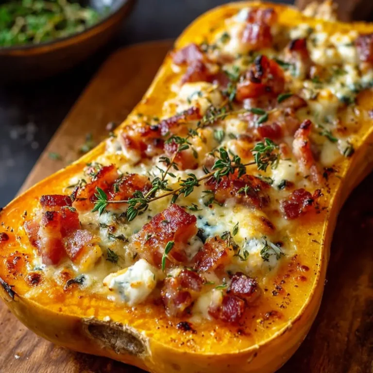 Butternut Farcie aux Lardons et au Chèvre