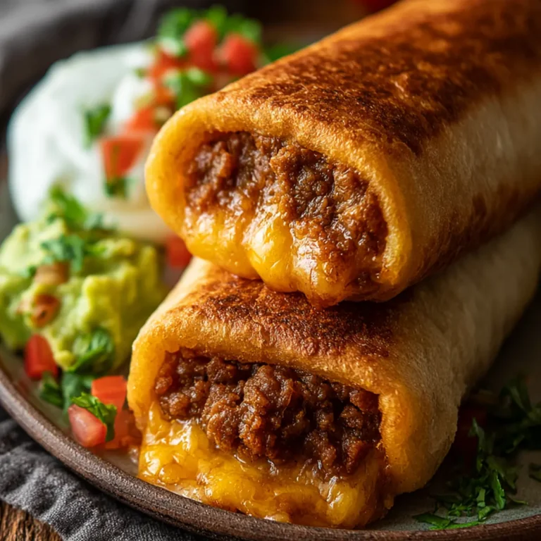 Chimichangas au bœuf et au fromage