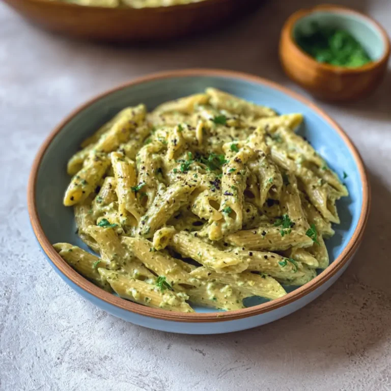 Pâtes à la sauce crémeuse au pesto