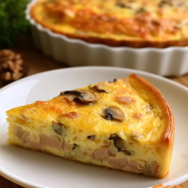 Quiche sans Pâte au Thon et Champignons