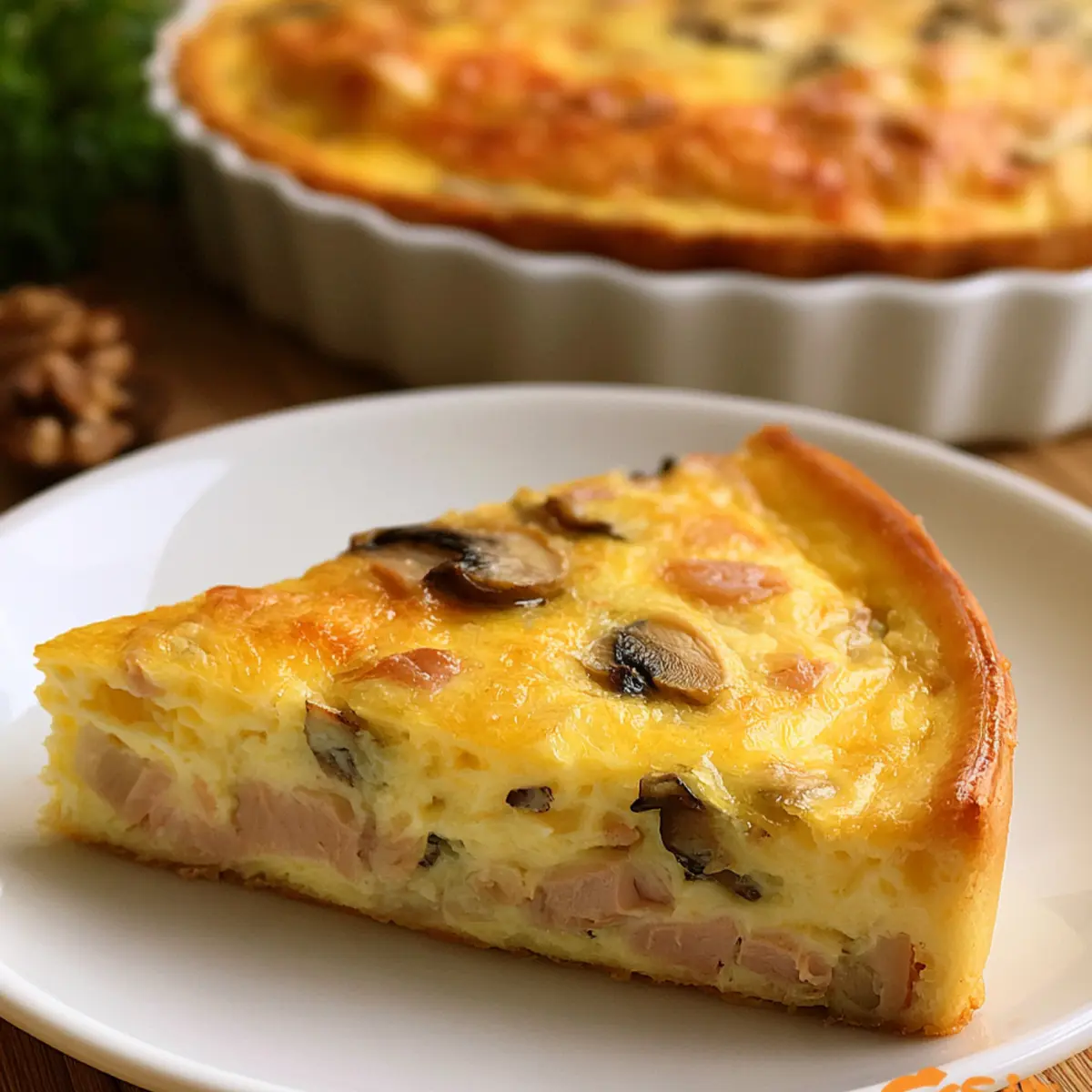 Quiche sans Pâte au Thon et Champignons