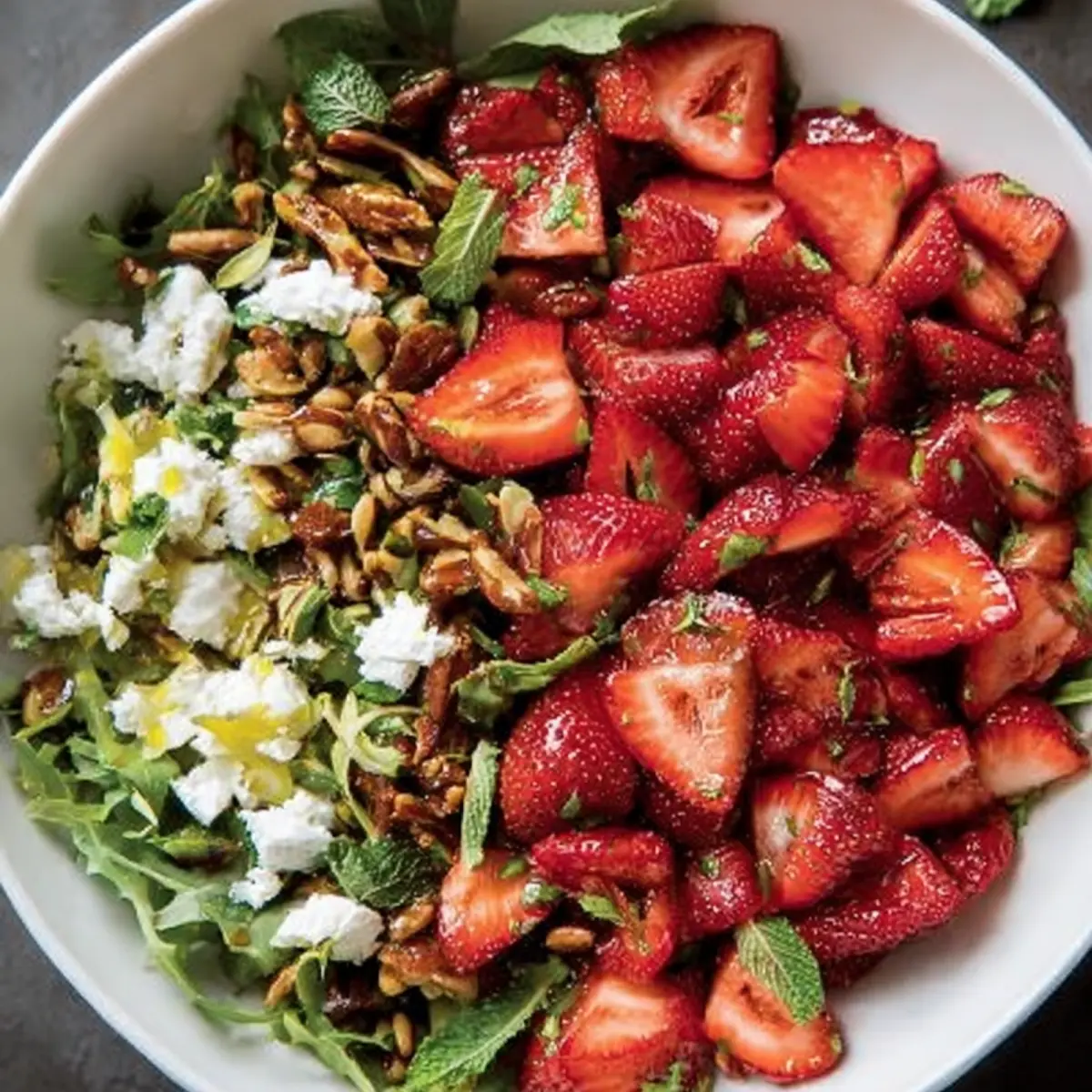 Salade croquante aux fraises