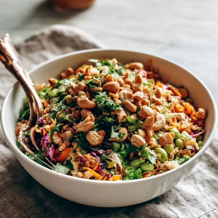 Salade croquante aux noix de cajou avec vinaigrette au sésame