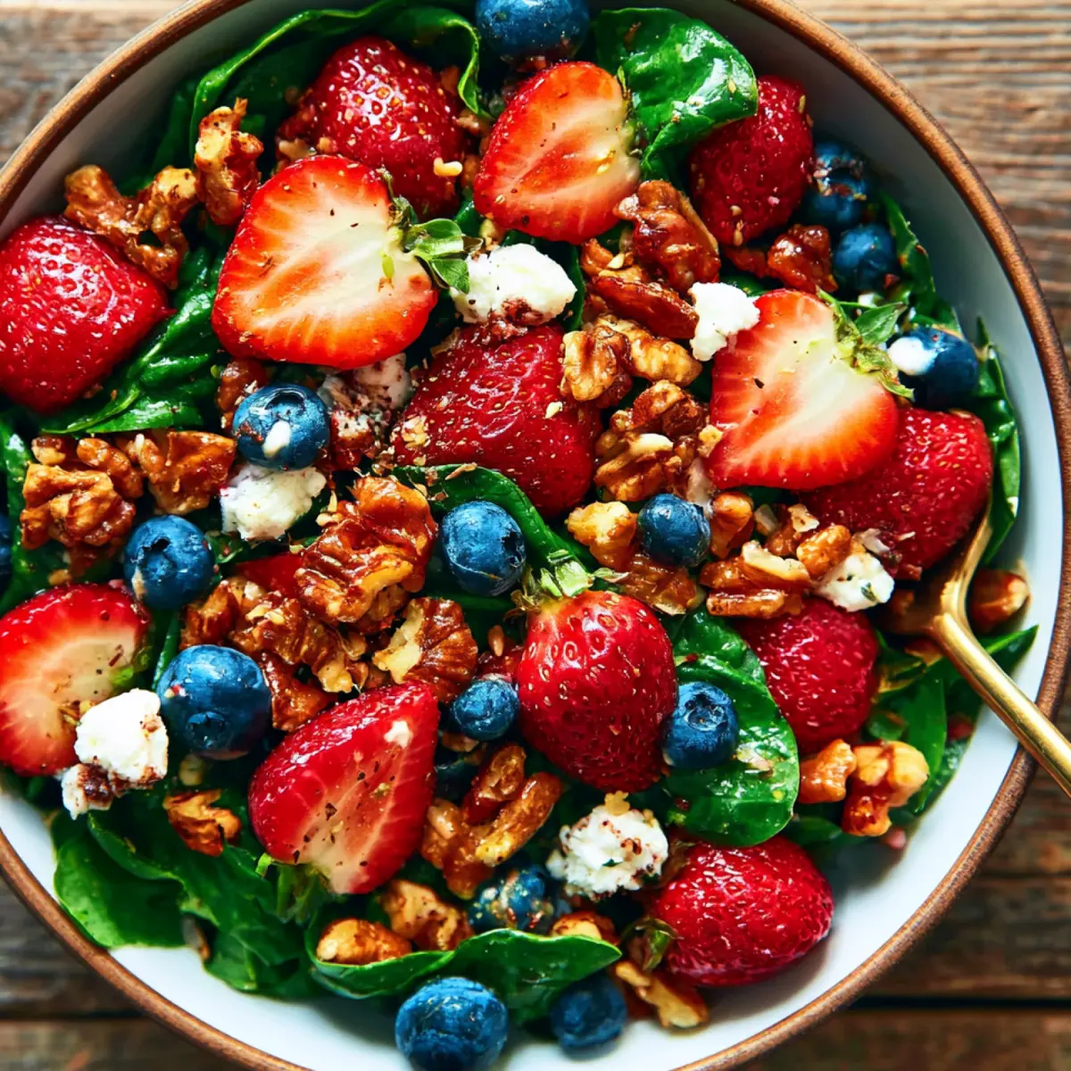 Salade d’épinards et de fraises