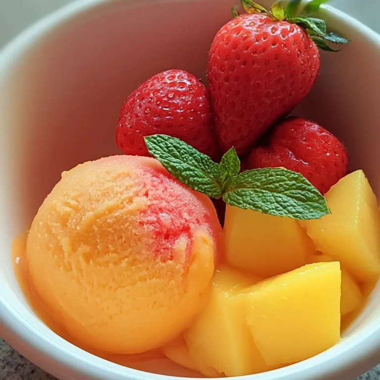 Sorbet mangue-fraise