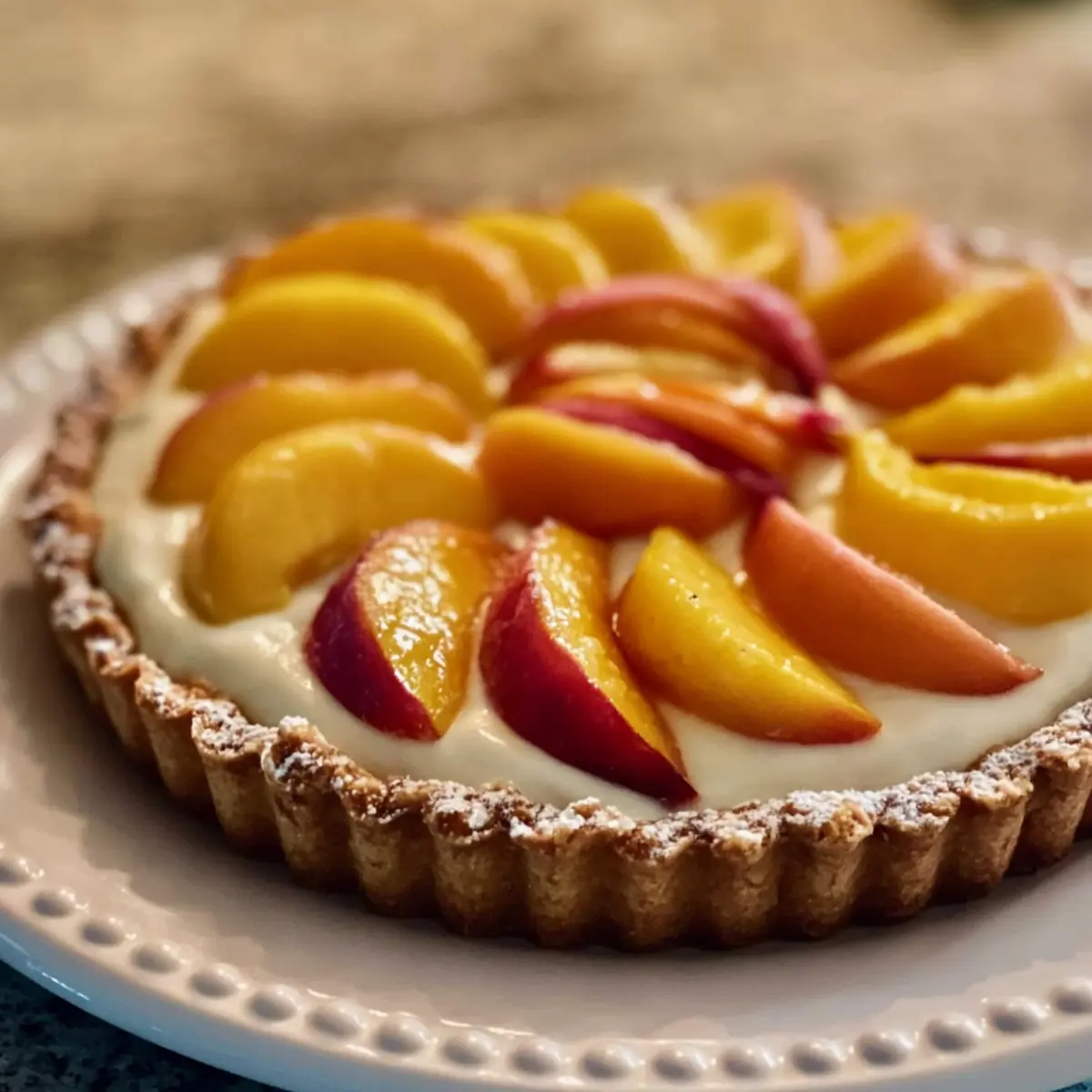 Tarte au Mascarpone et à la Pêche