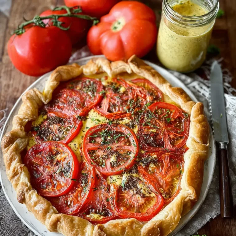 Tarte à la tomate et moutarde