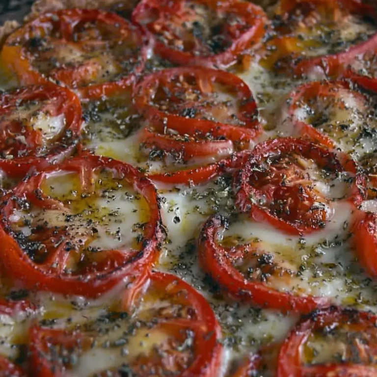 Tarte à la tomate, pesto et mozzarella