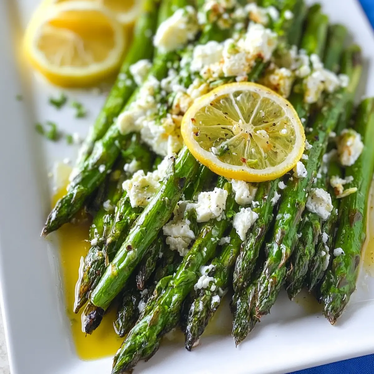 Asperges grillées au citron et à la feta