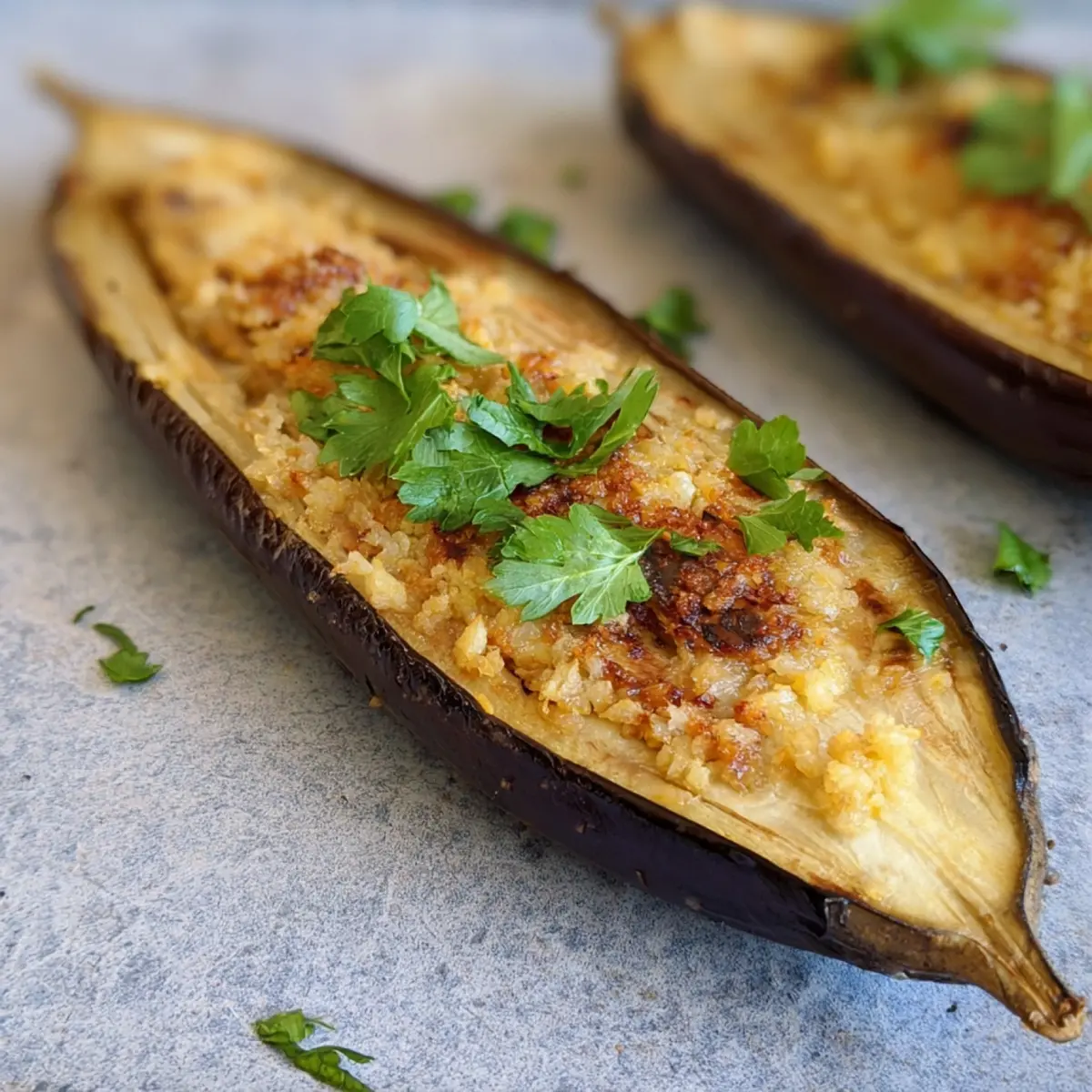 Aubergine grillée au four