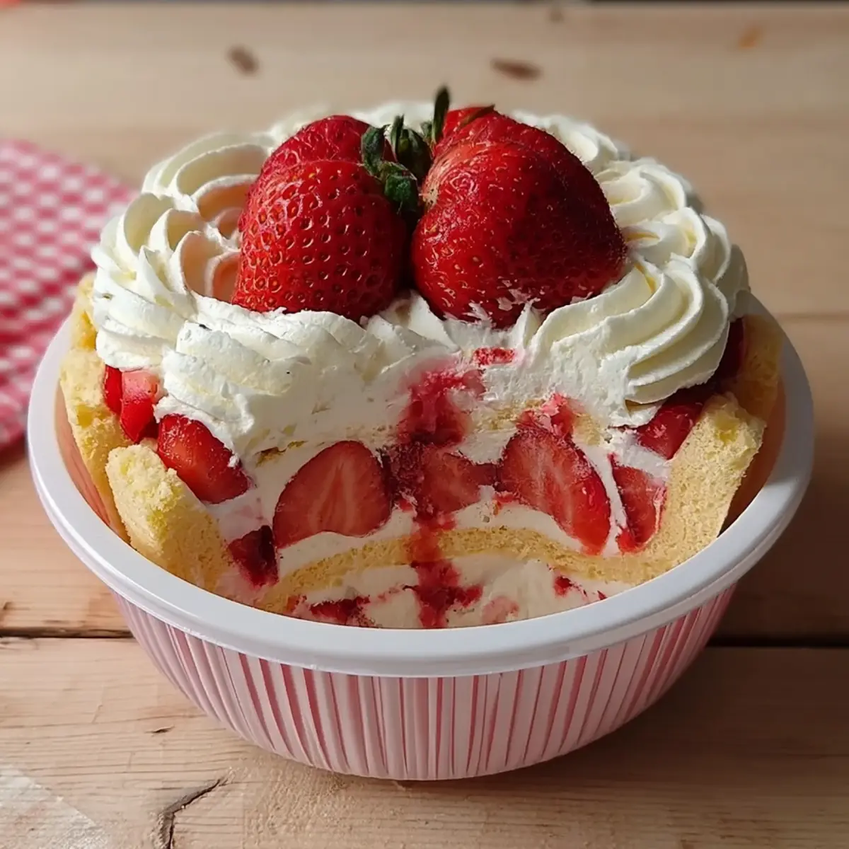 Charlotte aux fraises façon tiramisu