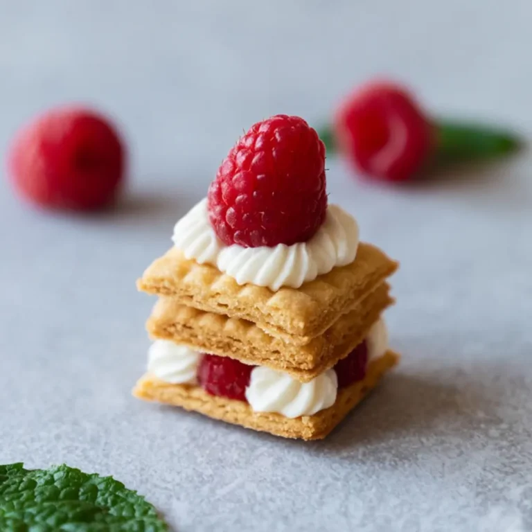 Cookies mille-feuille à la framboise