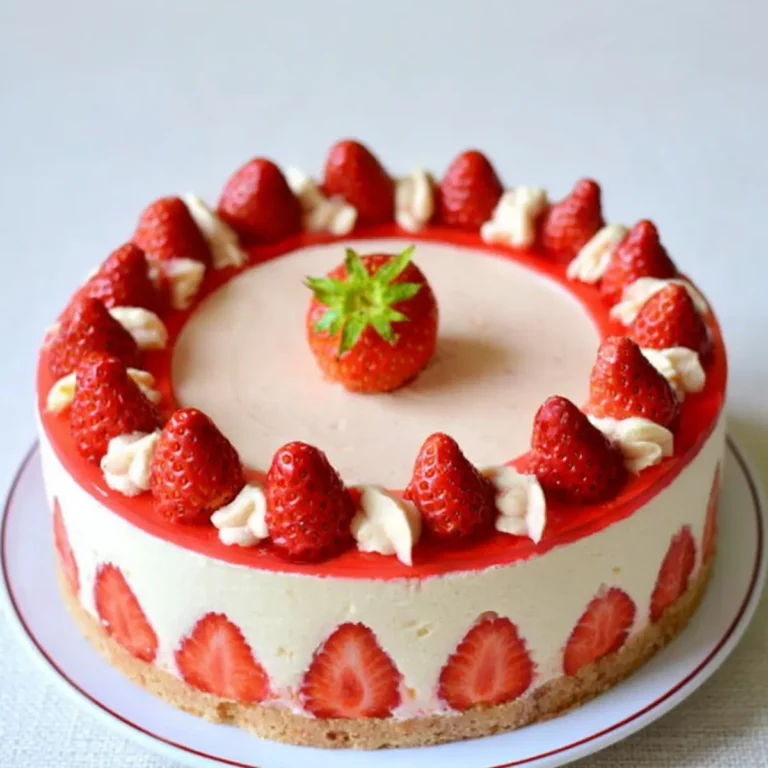 Fraisier à la crème mousseline
