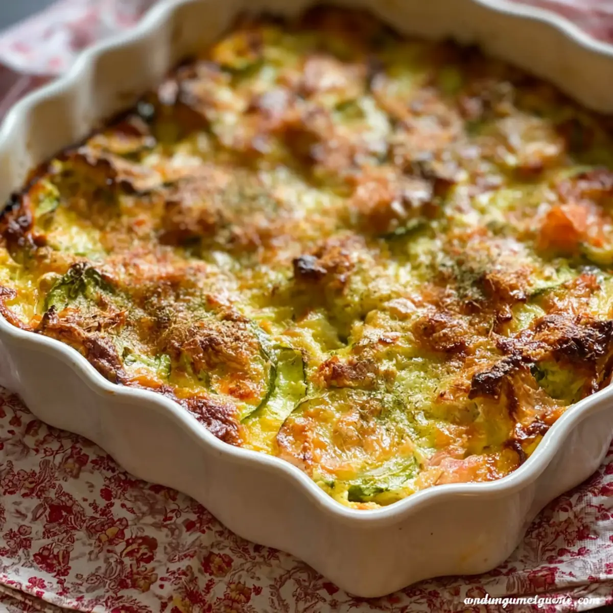 Gratin de courgette au thon