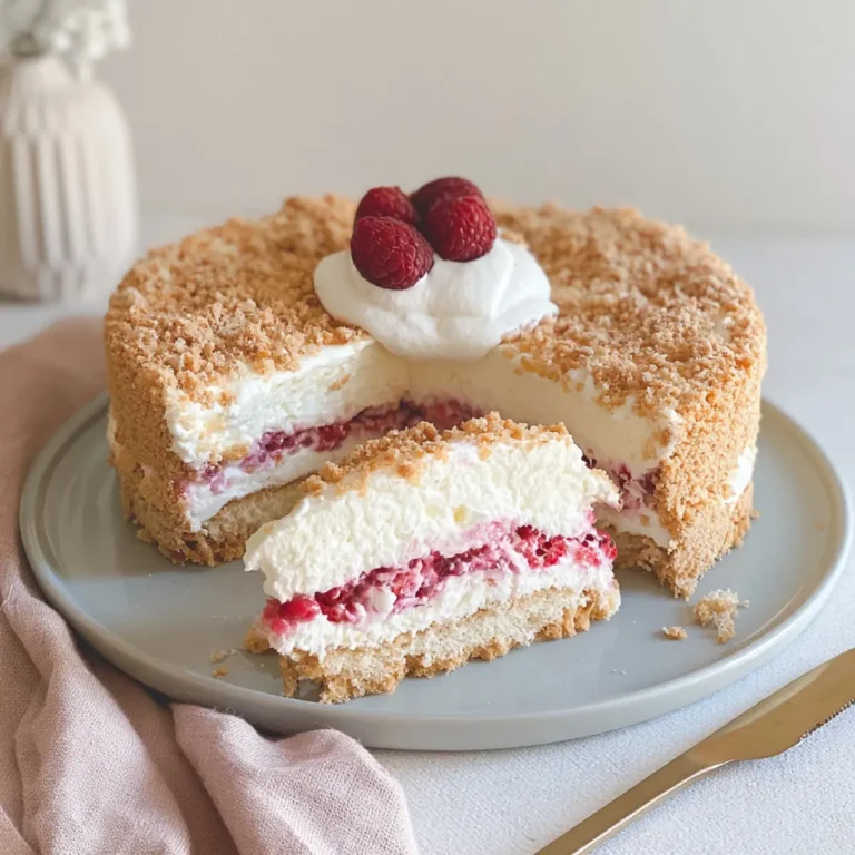 Gâteau sans cuisson framboise vanille
