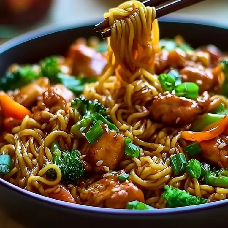 Nouilles Sautées au Poulet Caramélisé
