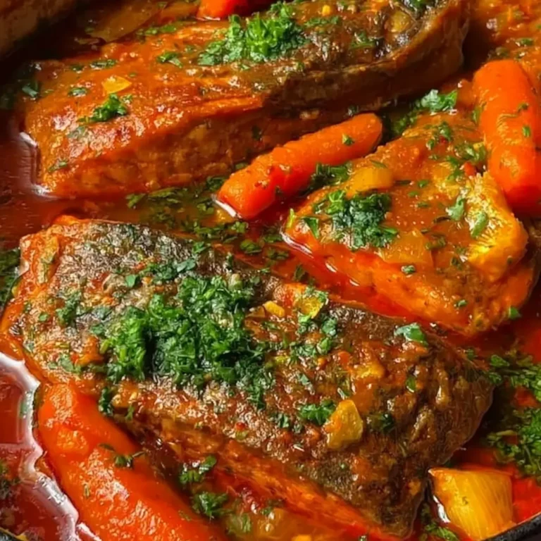 Poisson marocain épicé en sauce