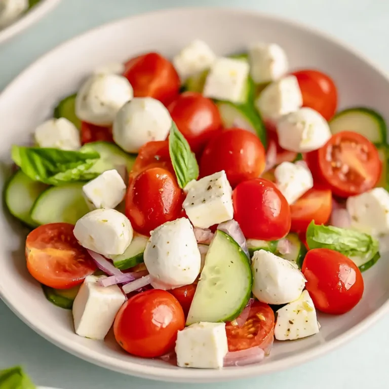 Salade caprese au concombre