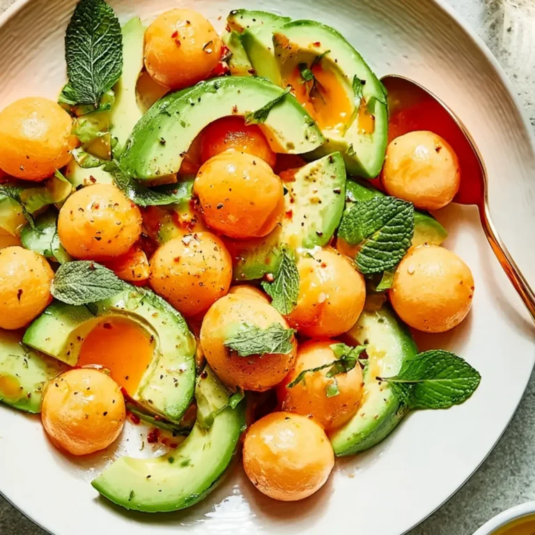 Salade d’avocat et melon