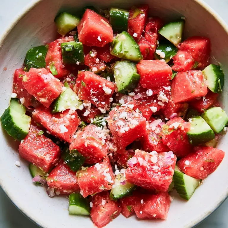 Salade de pastèque et concombre