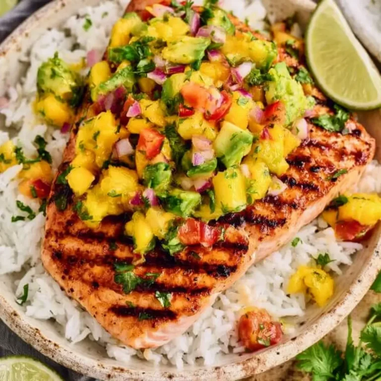 Saumon à la salsa de mangue
