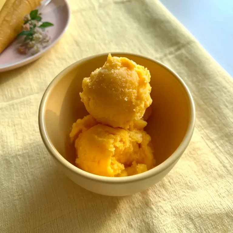 Sorbet à la pêche