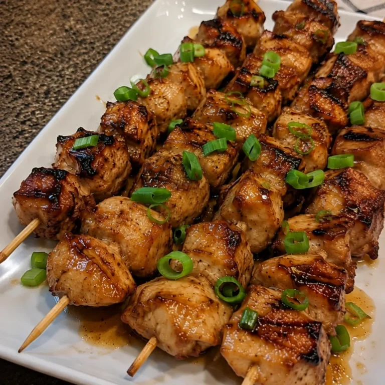 Brochettes de poulet au miel et à lail