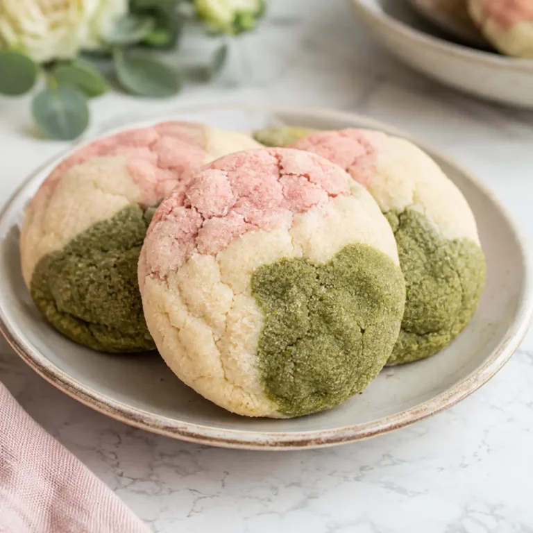 Cookies napolitains à la fraise et au matcha