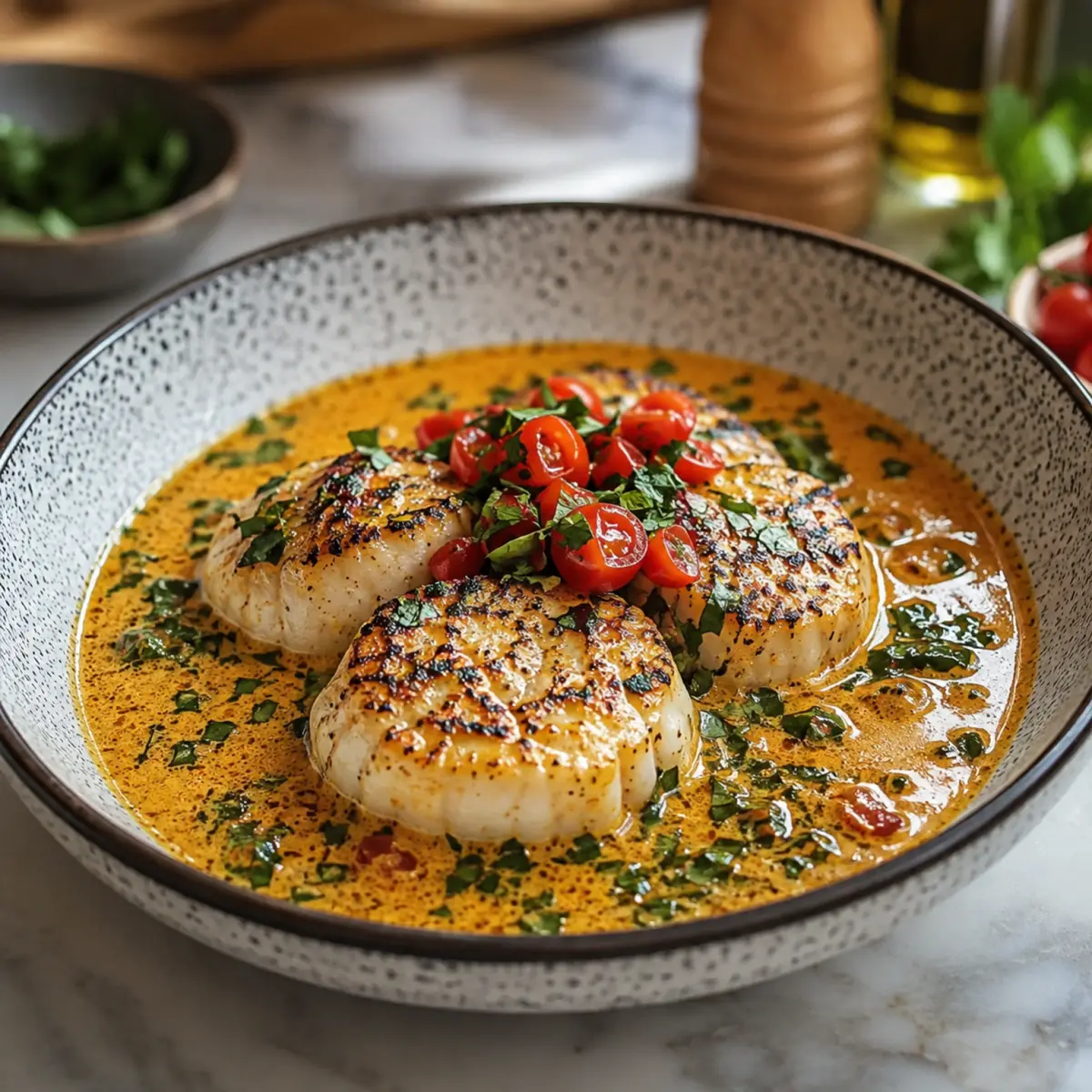 Curry de Poisson Blanc au Lait de Coco