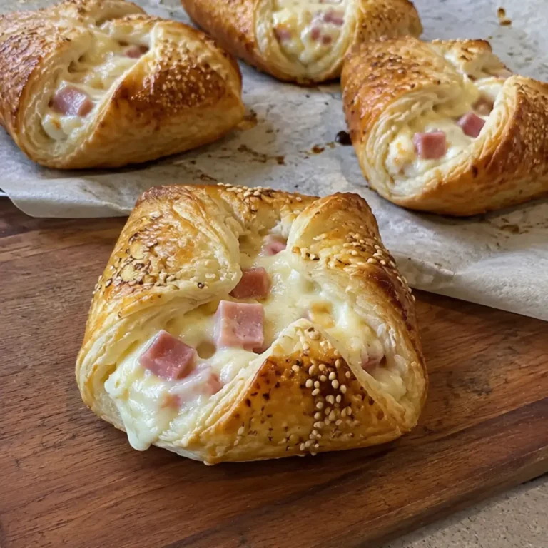 Feuilletés jamboncomté à la béchamel