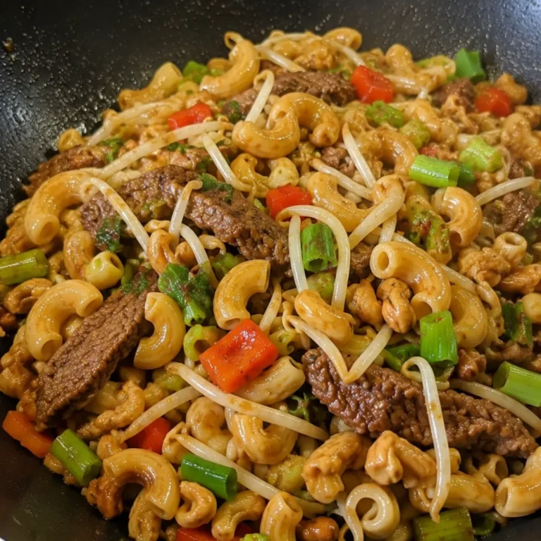 Macaroni chinois au bœuf à fondue de maman