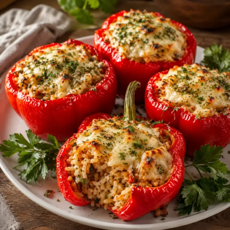 Poivrons Farcis au Thon et Parmesan