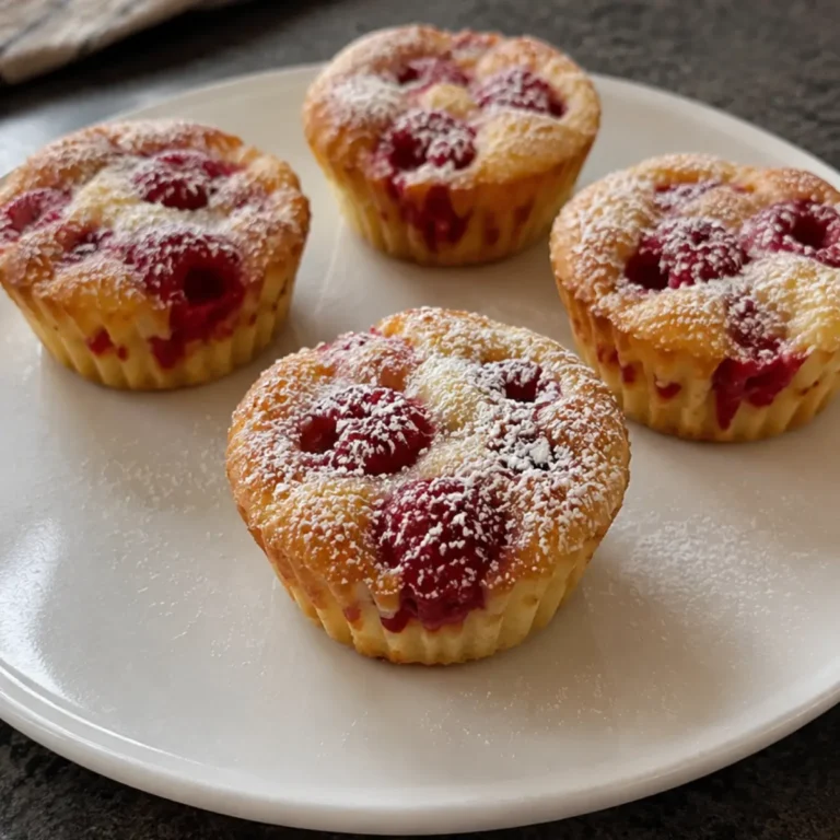 Tartelette sans pâte aux framboises moelleuses et fruitées
